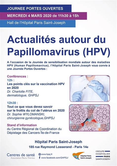 Journée mondiale de sensibilisation aux papillomavirus humains HPV