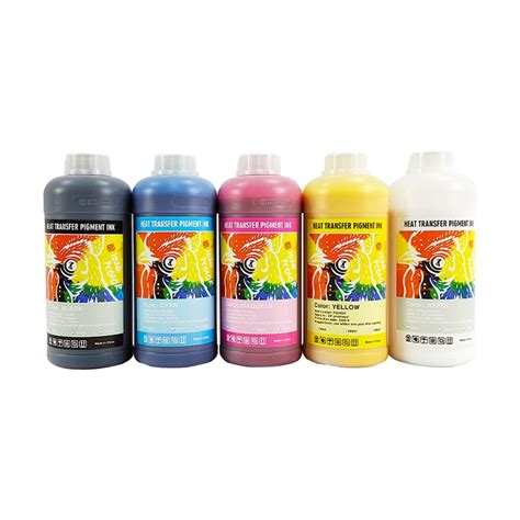 Fcolor 1000ml 5 Color Pigment Transfer White Dtf Ink For Film Epson