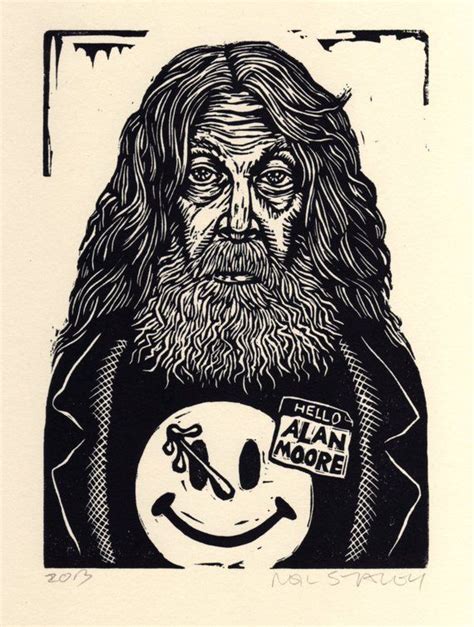 Alan Moore Art Print Author Art Print Comic Book Art Home Decor