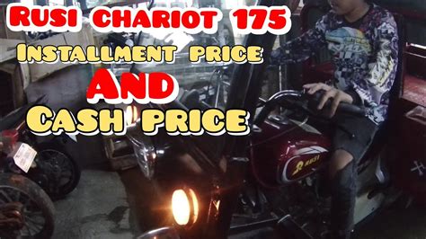 Finaly Rusi Chariot Installment Price And Cash Price Youtube