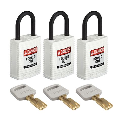 Brady Safekey Compact Padlocks Nylon With Mm Plastic Shackle