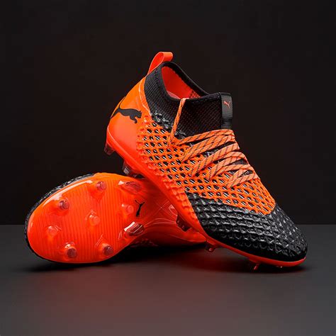 Puma Future Netfit Fg Ag Puma Black Shocking Orange Mens Soccer