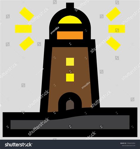 Lighthouse Simple Flat Design Clipart Vector Stock Vector (Royalty Free ...