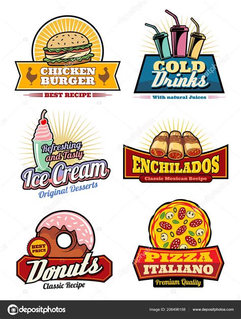 Vector Snacks De Comida R Pida Meas Y Postres Iconos Vector Gr Fico