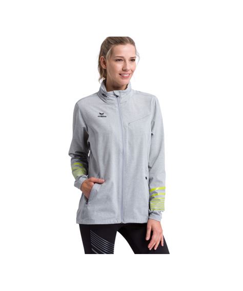 Erima Race Line Running Jacke Damen Grau Laufbekleidung Running