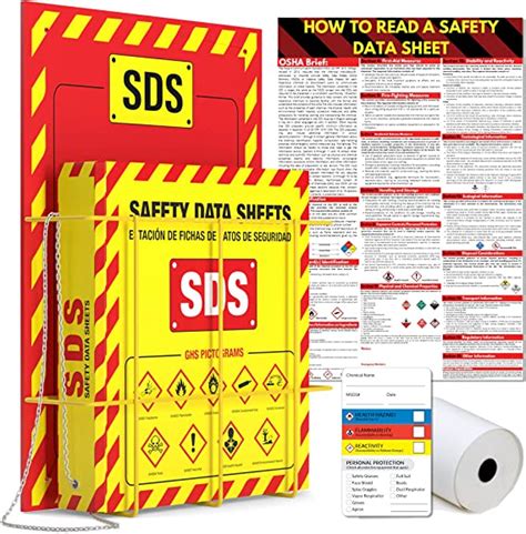 Sds Wall Station 3 Inch 4 Ring Material Safety Data Sheet Binder With