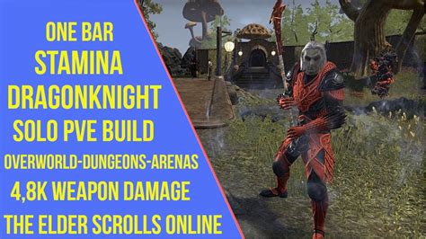 ESO One Bar Stamina Dragonknight Solo PVE Build Deadlands Waking