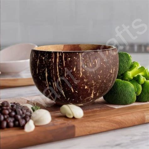 Polished Plain Coconut Shell Bowl For Making Hadicrafts Style