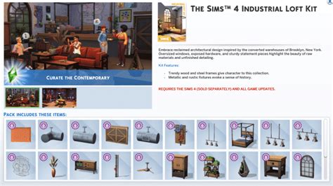 The Sims 4 Industrial Loft Kit Preview Of New Objects