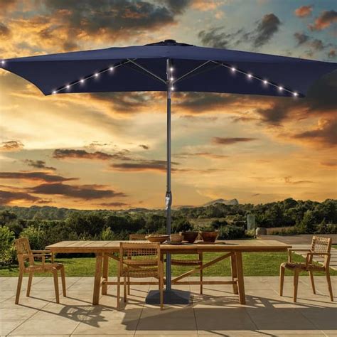 Sonkuki 6 Ft X 9 Ft Rectangular Solar LED Lighted Steel Patio Market