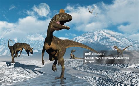 Cryolophosaurus Dinosaurs Roaming Modern Day Antarctica During The