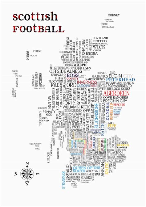 scottish football map by mcmurchie & mcmurchie | notonthehighstreet.com