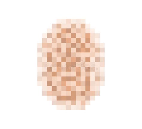 Censor Blur Effect Texture For Face Or Nude Skin Blurry Pixel Color Censorship Oval Stock