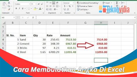 Cara Membulatkan Angka Di Excel Sesuai Kebutuhan Teknovidia