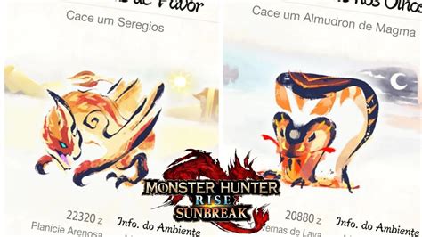 Caçadas da 4a Monster Hunter Rise Sunbreak Seregios e Almudron de