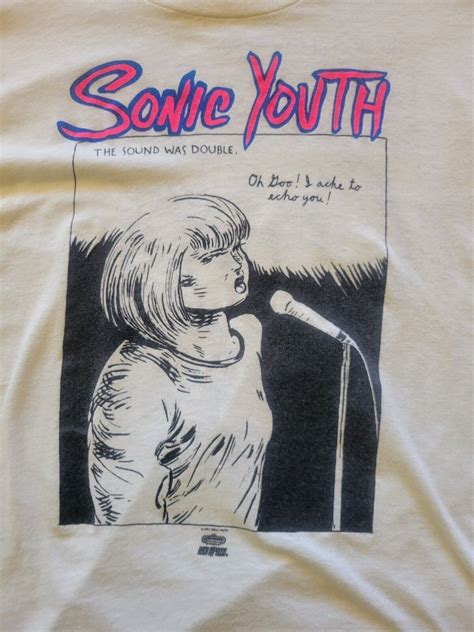 1991 True Vintage Sonic Youth Goo Pettibon T Shirt Si Gem