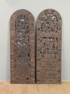 (2) Carved Wood African Figures