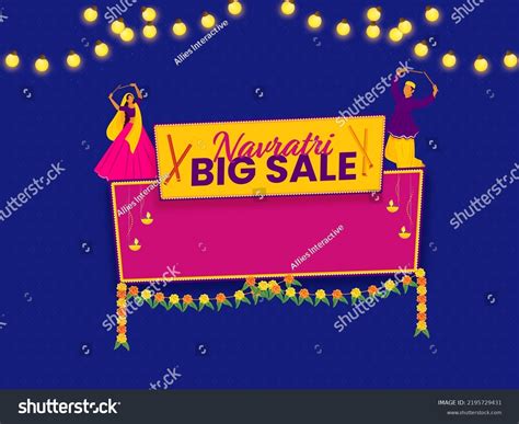 Navratri Big Sale Poster Design Indian Stock Vector Royalty Free