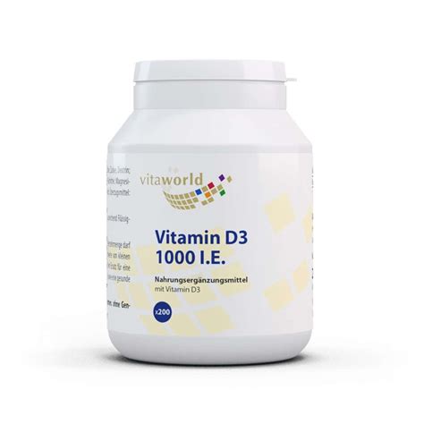 Woele Vitaworld Vitamine D3 1000 Ie 200 Tabletten