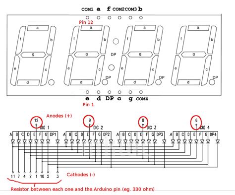 Arduino Mega How To Wire Up 4 Digit 7 Segment Display Arduino