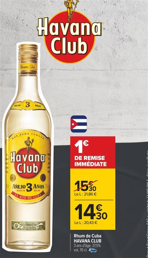 Promo Havana Club Rhum De Cuba Chez Carrefour