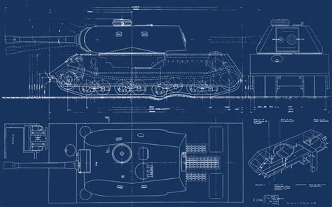 Blueprint K.3384 of the German Super-heavy Maus tank, October 5th, 1942 ...