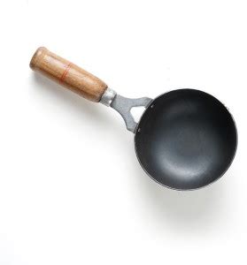 The Indus Valley Pre Seasoned Iron Tadka Pan With Wooden Handle Inch