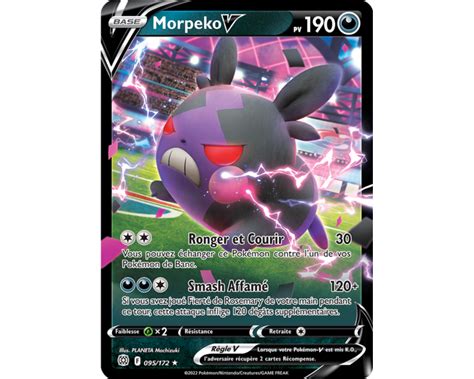 Morpeko V Pv Carte Ultra Rare P E Et Bouclier Sta