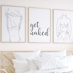 Get Naked Sign Print Set Get Naked Wall Art Poster Bathroom Sign Wall Art Laundry Poster Set