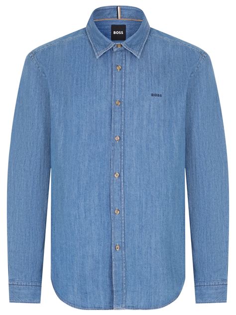 Рубашка Regular Fit хлопковая от BOSS за 17 510 рублей со скидкой 12% ...