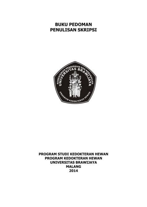 Pedoman Penulisan Skripsi Kedokteran Hewan Pdf