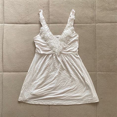 S Dainty White Angelcore Coquette Fairycore Cami Depop White