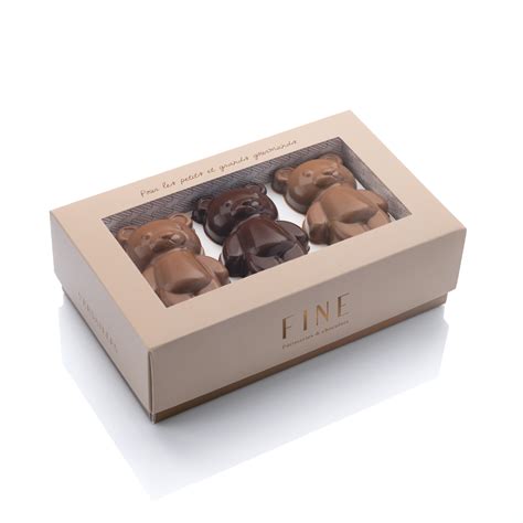 Coffret Oursons Guimauve Chocolat Noir Ou Lait Ou Assortiment G