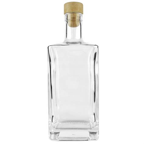 Butelka Szklana Kwadratowa KONIAK 500ml Z Korkiem Na Bimber Whisky Wino