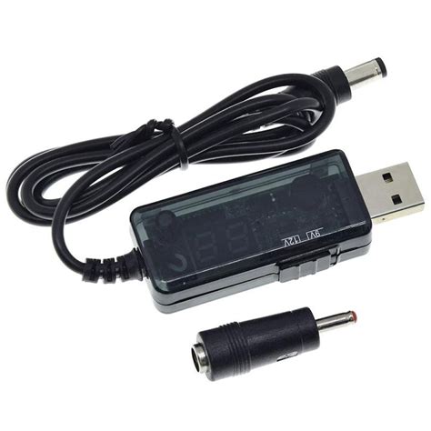 Универсальный кабель для роутера USB - DC переходник 5V -> 9V / 12V