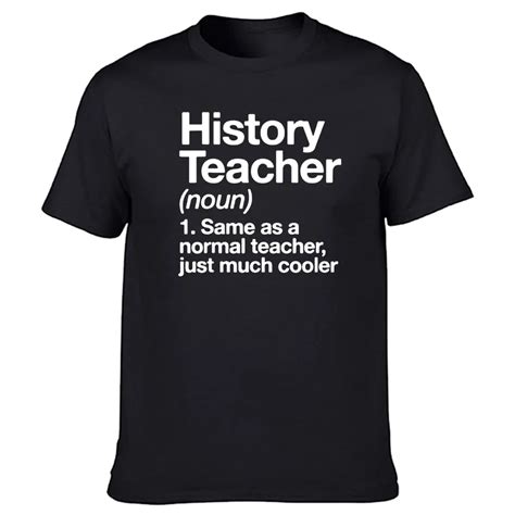 Funny History Teacher Definition T Shirts Graphic Cotton Streetwear