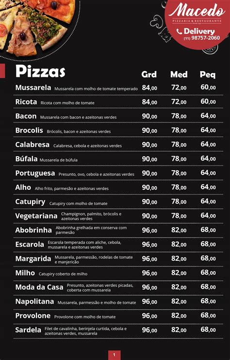 Card Pio Pizzaria Macedo