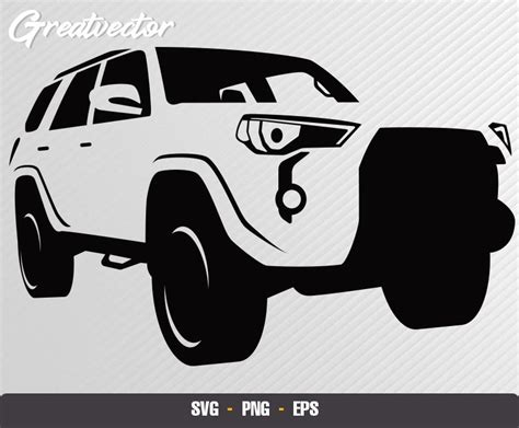 2018 4runner Pro Sr5 Hilux Surf 4x4 Svg Png Eps Illustration Etsy