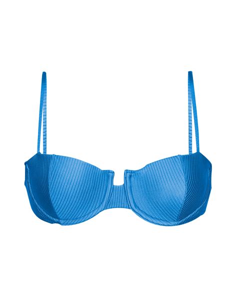 Textured Blue Balconette Bikini Top Top Eden Enseada Balconet Brand