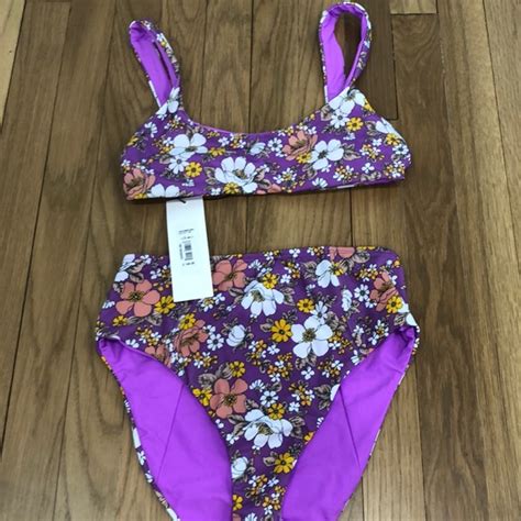 Veronica Beard Swim Veronica Beard Celeste Bikini Set Floral Purple High Rise Bottom Poshmark