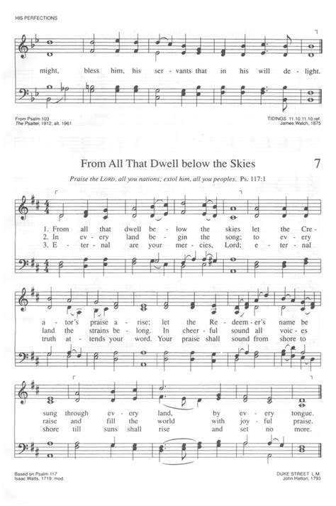 Trinity Hymnal Rev Ed 7 From All That Dwell Below The Skies