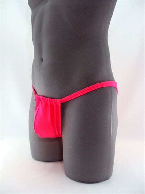 Coral Sexy Sliding Men S Bikini Swimsuit Etsy