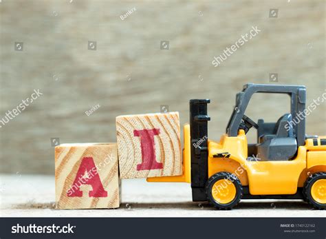 Toy Forklift Hold Letter Block Complete Stock Photo Edit Now