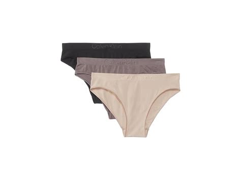 Calvin Klein Underwear Bonded Flex Seamless Bikini Pack Black Cedar Sparrow Women S