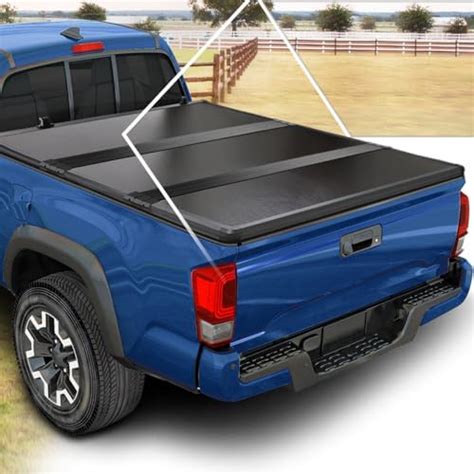 Frp Hard Tri Fold Truck Bed Tonneau Cover Compatible With 05 15 Toyota Tacoma 5ft