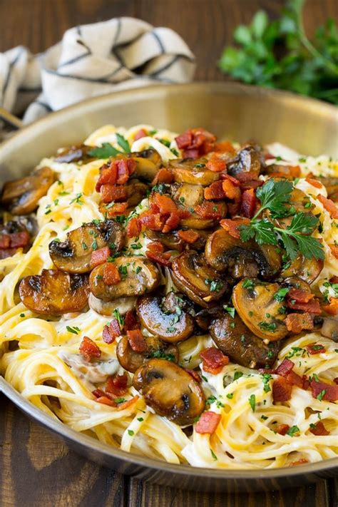 Spaghetti Carbonara Recipe With Mushrooms And Bacon