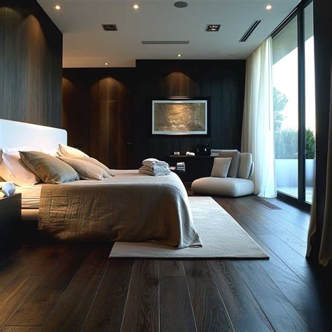 10+ Sophisticated Bedroom Designs with Elegant Dark Wood Floors • 333k+ Inspiring Lifestyle Ideas