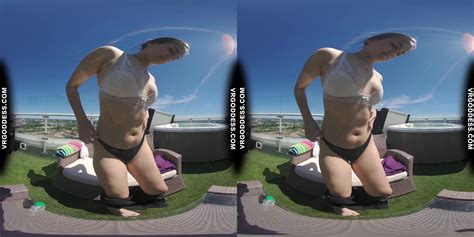 Sunny Afternoon Rooftop Dildo Masturbation College Girl Rosanna VR Porn Video VRPorn