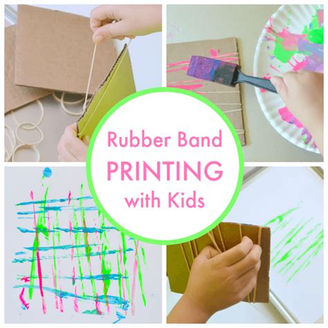 RUBBER BAND PRINTING WITH KIDS - YoursTrulyHandmade.com - DIY, Home ...