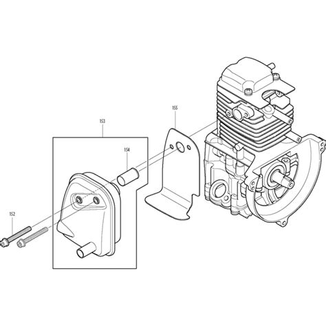 Muffler Assembly For Makita Bhx Leaf Blower L S Engineers